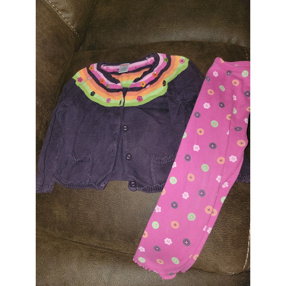 Gymboree‎ all about buttons sweater leggings size 3t